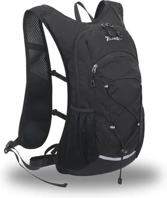 Produktbild von Famanu Fahrrucksack mit Hüfttasche und Helmcover - Wasserdichter und gepolsterter Hydrationsrucksack für Outdoor-Aktivitäten
