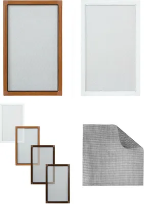 Produktbild von Fliegengitter Moskitonetz Alu Rahmen Weiss Braun Anthrazit 4 Größen zur Wahl (110x130 cm, hellbraun)