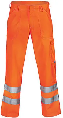 Produktbild von Uvex 98414, Hosen, Orange, 4 Taschen, Reißverschluss, Baumwolle, Polyester, 270 g/m²