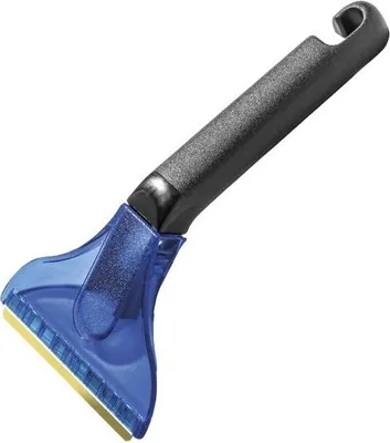 Produktbild von Eiskratzer für Autoscheiben Modell 97-034 mit Gummilippe, Blau/Schwarz