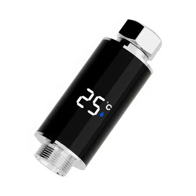 Produktbild von Duschthermometer,LED-Digitalanzeige,360° drehbares Display, Baby-Badethermometer, °F/°C umschaltbar,für Bad und Küche, Dusche, Badewanne, Handbrause