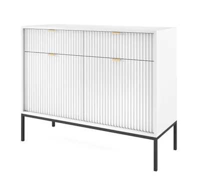 Produktbild von AX LIVING modern Kommode mit Schublade Eternas KS104 104 cm Weiß