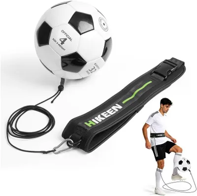Obrázok produktu pre Futbalový pás s lopta, nastaviteľný, pre tréning, čierny
