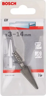 Produktbild von Blechschälbohrer Chrom-Vanadium, zylindrisch, 3 - 14 mm, 58 mm, 6 mm