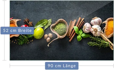 Produktbild von Herdabdeckplatte Abdeckung Glaskeramikkochfeld Abdeckplatte 1-Teilig 90x52 Gewürze Schutz