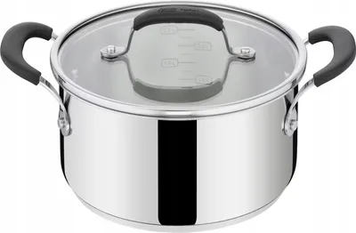 Produktbild von Tefal Jamie Oliver E318S634, Kochset, Edelstahl, Edelstahl, Edelstahl, Schwarz, Silikon
