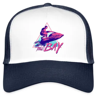 Produktbild von Spreadshirt Baywatch Jetski You Are The Bay Trucker Cap, One size, Weiß/Navy