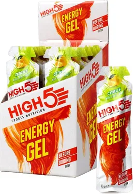 Produktbild von HIGH5 – Isotonisches Energy Gel – Citrus – Energiegel – Isotonisches Sportgel – Laufen & Radfahren – 20 x 40 ml