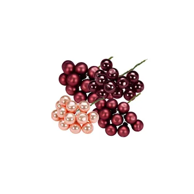 Produktbild von Weihnachtskugeln am Draht 2,5cm Glas 144 Stück - Vintage Rose