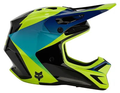 Produktbild von FOX V3 Streak Jugend Motocross Helm, schwarz/grün, Y/S (49/51)