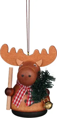 Produktbild von Christbaumschmuck Wackelmännchen Elch natur (7,5cm) von Christian Ulbricht