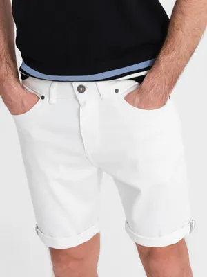 Immagine prodotto di Ombre Clothing Pantaloncini di tela da uomo Malaki bianco L