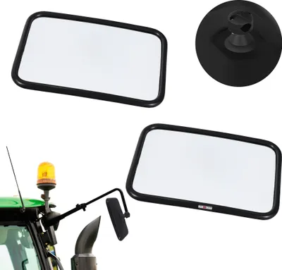 Produktbild von KOTARBAU® Traktor Spiegel mit Halterung Universal 31 x 20,5 cm PVC 2 Stück Traktor Außenspiegel Uni Spiegel Landmaschinen Landwirtschaft