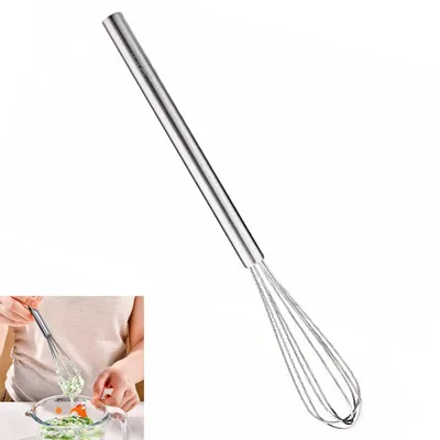 Produktbild von 1 Mini-Schneebesen, ideal zum Schlagen von Eiern, Würzen und Zubereiten von Kaffee, aus langlebigem Edelstahl, unverzichtbar in der Küche