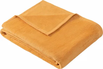 Produktbild von Kuscheldecke Porto 150x200 cm – weich, warm und stylisch – gelbgold