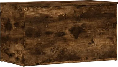 Zdjęcie produktu dla vidaXL Skrzynia do przechowywania dąb wędzony 84x42x46 cm materiał drewnopochodny