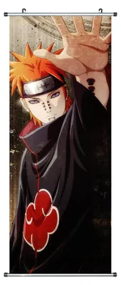 Obrázek produktu pro Velký svitkový obraz Naruto / Kakemono z látky | Plakát 100x40cm | Motiv: Pain / Tendo
