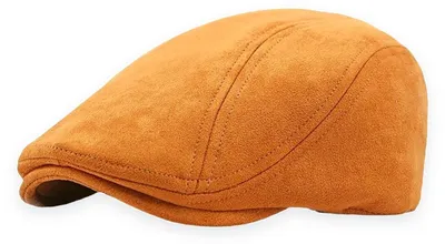Produktbild von Sporty Schiebermütze Herren & Damen - Vintage Flat Cap in Wildleder-Optik - Newsboy Baskenmütze