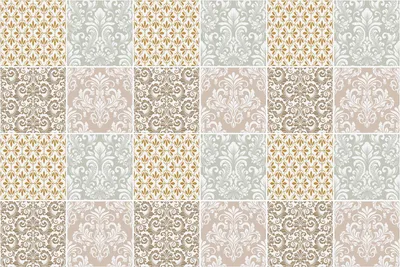 Produktbild von Fliesenaufkleber 10×10 cm – 24 Stück – Selbstklebend – Wasserfest – Pflegeleicht – Hitzebeständig – Für Küche & Bad – Elegante karierte Ornamente