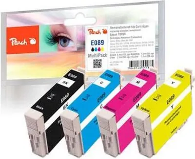 Zdjęcie produktu dla Peach PI200-199, Czarny, Cyjan, Purpurowy, Żółty, 8,4 ml, 7,2 ml, 4 szt., Multipak