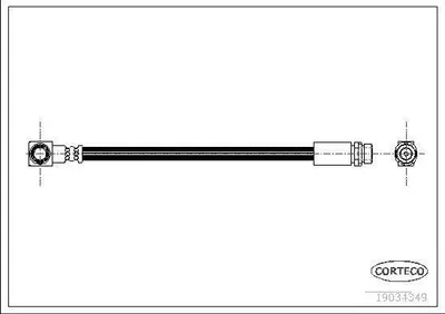 Produktbild von CORTECO 19034349 Bremsschlauch Hinten Links für FORD MONDEO II Kombi (BNP)