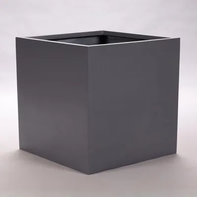 Produktbild von Elegant Einrichten | Pflanzkübel | Fiberglas | anthrazit metallic | quadratisch | 60x60x60cm