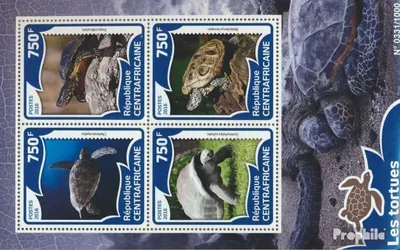 Produktbild von Briefmarken Zentralafrikanische Republik 2016 Mi 6000-6003 Kleinbogen (kompl. Ausgabe) postfrisch Schildkröten