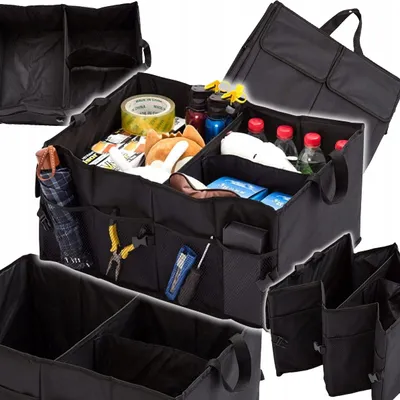 Zdjęcie produktu dla Organizer Do Bagażu Duży Czarny 55X38X26 9 Przegrod