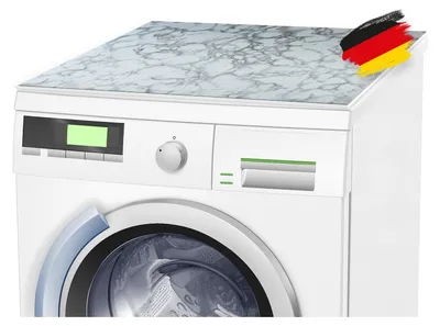 Produktbild von BAUHELD® Waschmaschinenauflage 60x60 cm [ Germany] - Waschmaschinenbezug aus Polyester - Marble Grey