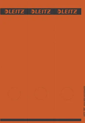 Productafbeelding van Leitz 1687-00-25 1687 Ruglabels voor pc-printer - Papier, lang/breed, 75 stuks, rood