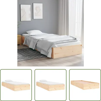 Produktbild von The Living Store Massivholzbett 90x190 cm
