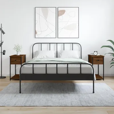 Productafbeelding van vidaXL Nachtkastjes, 2 stuks, bruin, eikenlook, 30x60x60 cm, houtvezel