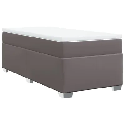 Obrázok produktu pre vidaXL Boxspring posteľ s matracom sivá 80x200 cm Imitácia kože