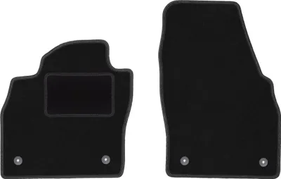 Image de Tapis de sol avant velours sur-mesure pour Skoda Scala (2019-, hatchback) noir, jeu 2 pièces, fixations - STANDRAD