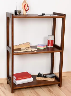Produktbild von Regal Kiefer massiv Vollholz Nussfarben Junco 57C - 86 x 60 x 30 cm (H x B x T)