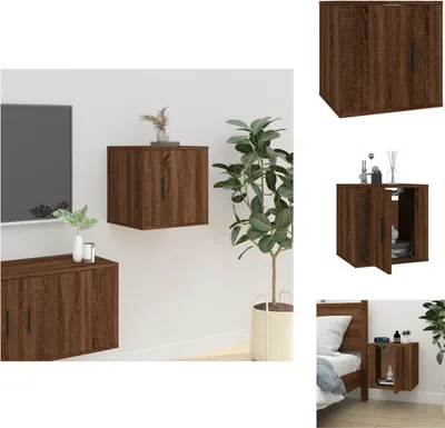 Produktbild von vidaXL TV-Wandschrank Braun Eichen-Optik 40x34,5x40 cm -  TV-Möbel