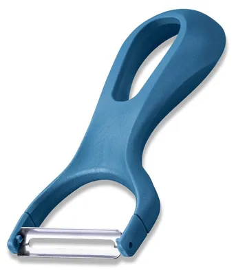 Obrázok produktu pre Škrabka Fackelmann  Extra ostrá čepeľ, ergonomická rukoväť, vhodná do umývačky riadu, na šúpanie rôznych druhov ovocia a zeleniny, cca 13,5 x 6 cm