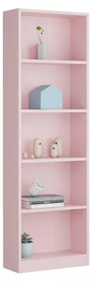 Immagine prodotto di Dmora Libreria Artico 25x52x180h cm Rosa, 4 Ripiani Portata Ripiani 8