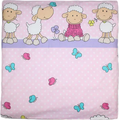 Produktbild von Primawela Deko Kissenbezug Bezug für Baby Kind für Kissen 80x80 cm 20. Schaf Rosa