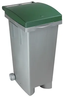 Zdjęcie produktu dla Pojemnik na kółkach do segregacji odpadów 80 l Tata ICS – Green