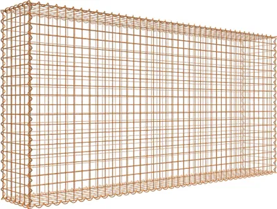 Produktbild von Rostige Gabione 200 cm x 100 cm x 30 cm (L x H x T), Maschenweite 5 cm x 5 cm, Spirale