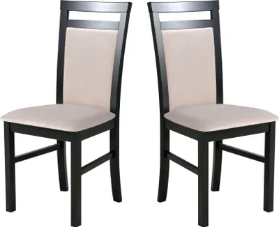 Produktbild von Esszimmerstuhl, Holz Eiche Massiv Stuhl Stühle Küchenstuhl - Set 2x MILANO 5 schwarz