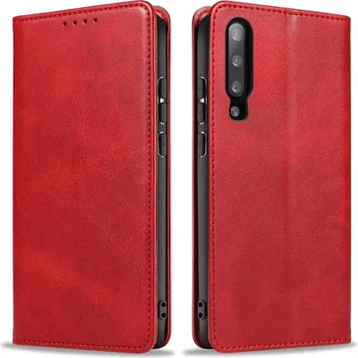 Produktbild von Handyhülle für Samsung Galaxy A70 / A70s Kunstleder Flip Cover Hülle Handytasche Case Kartenfach Farbe: Rot