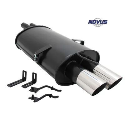 Obrázok produktu pre Novus športový výfuk BMW E46 320 325 330 zadný tlmič 2x76 nerezová oceľ