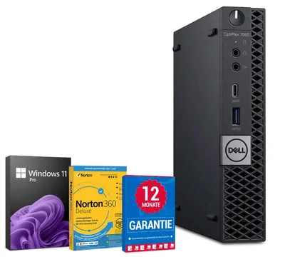 Produktbild von Dell OptiPlex 7060 Mini PC Computer - Intel Core i5-8500T - 8GB RAM 256GB SSD - Windows 11 Pro