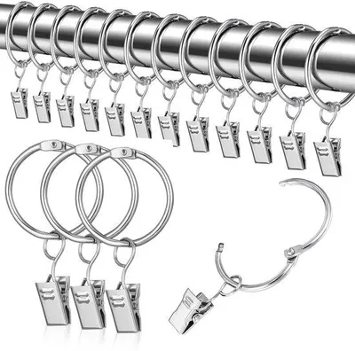 Immagine prodotto di Mollette metalliche per tende, 25 pezzi, argento, 32 mm