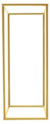 Produktbild von Blumenständer aus Metall - Geometrischer Vasenständer - Set mit 4 - Höhe 60 cm - Tischdeko für Hochzeit & Party - Traglast 10 kg pro Ständer - Gold