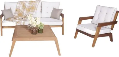 Produktbild von Designer Gartenmöbel Sofa 3 Sitzer Sitzmöbel Sessel Moderne Couchtisch