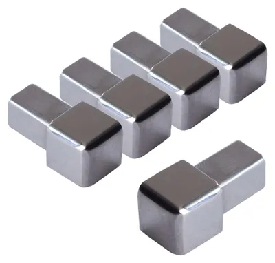 Produktbild von Dalsys 5x Endstück Fliesenprofil 8mm Quadratprofil Edelstahl poliert - Endkappe für Eckprofil Fliesenschiene - Fliesenprofil Zubehör