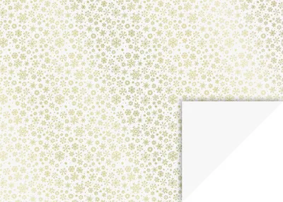 Image de Carton à motifs "Flocons de neige", 50 x 70 cm or